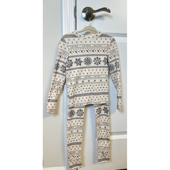 SKIMS Kids Logo Pointelle Set in Cream Fair Isle Size 4 - Picture 2 of 7